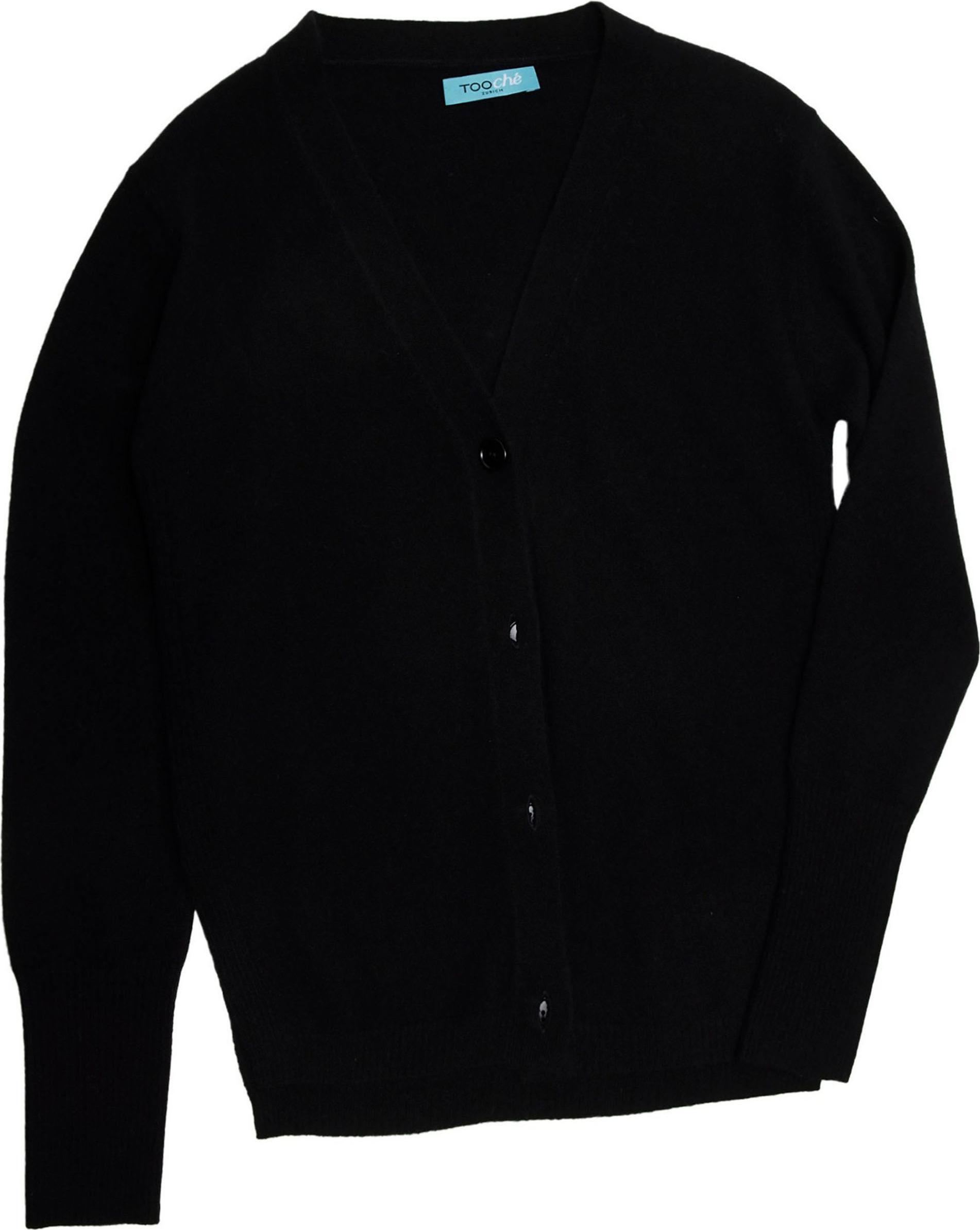 Klassische Kaschmir Strickjacke mit Knopfleiste