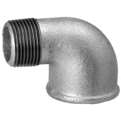Hermann Schmidt Temperguss Winkel 1/4", 90° Innengewinde/Aussengewinde, verzinkt