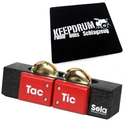 Sela SE055 Tac Tic Cajon Add On Percussion mit Pad, Perkussion, Schwarz