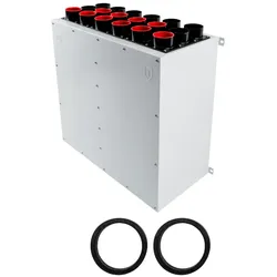 Wolf Cwl Luftverteiler 2577607 DN 160, 2 x 9 Stuzen DN 75, mit 5 Rohrkappen