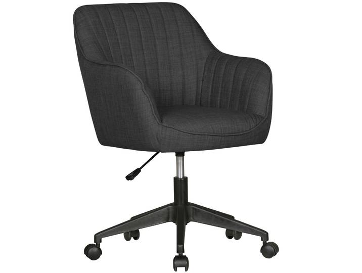 Chaise de bureau MARA anthracite Tissu Design Chaise pivotante avec