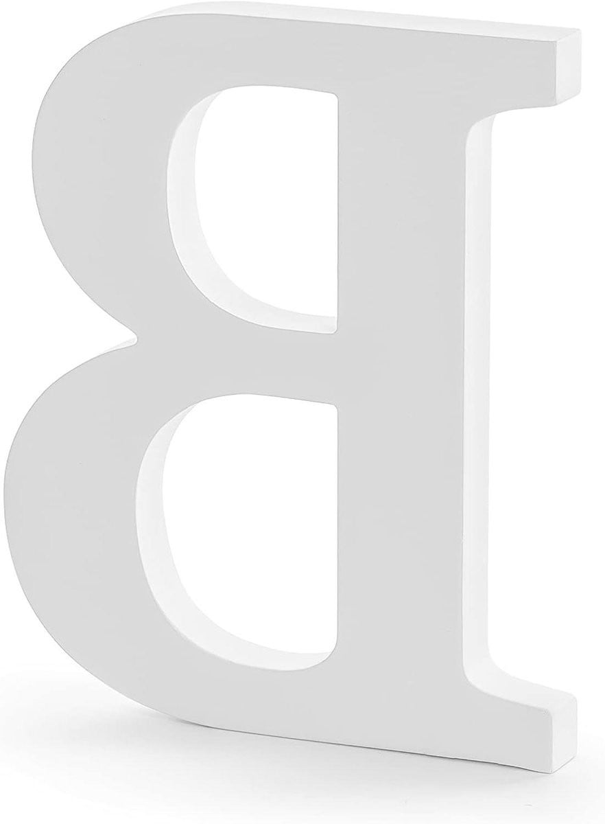 Houten Decoratieve Letter Wit - 165 x 20 cm