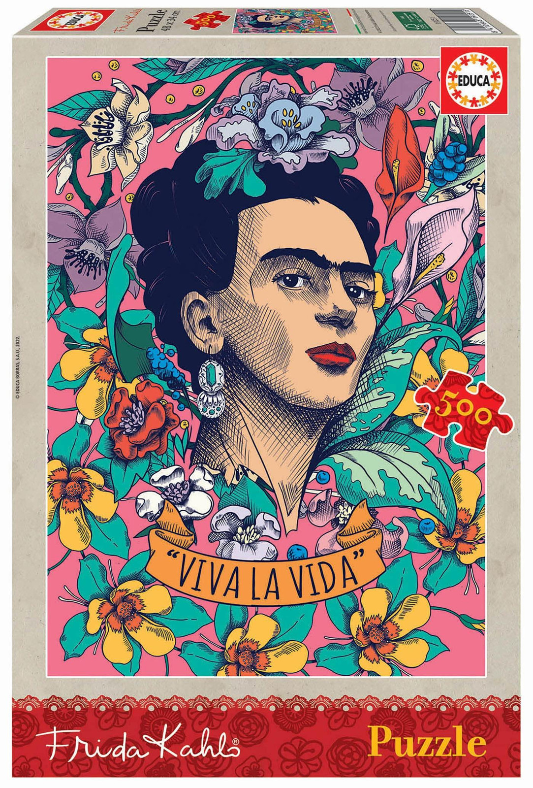 Educa Puzzel Frida Kahlo - Leven is feest