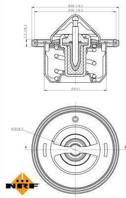 Nrf Thermostat, Kühlmittel 725084 Für Subaru