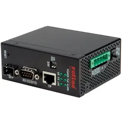 Roline Industrie Konverter Ethernet (5 Ports), Netzwerk Switch, Schwarz