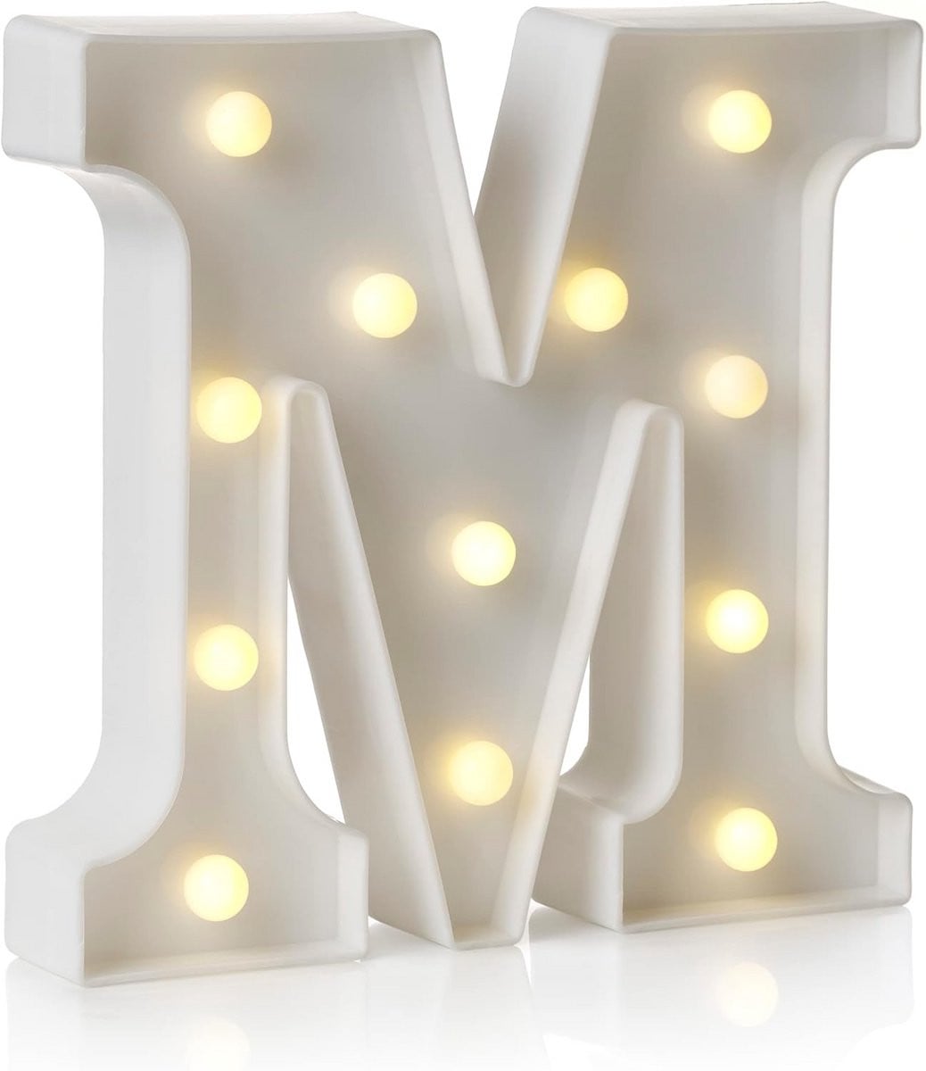 LED Alfabet Letter of Nummer Lichtbord Decoratie Warm Wit Licht voor Thuis en Feest