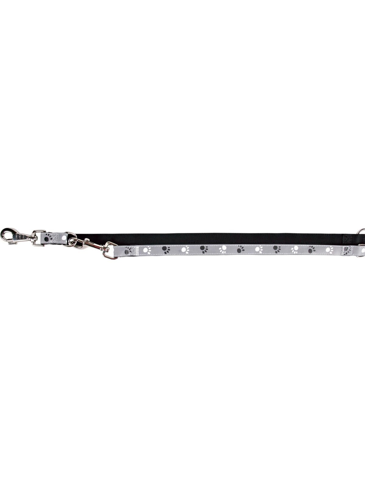 Trixie Silver Reflect adjustable leash M-L: 2.00 m/20 mm black/silver grey