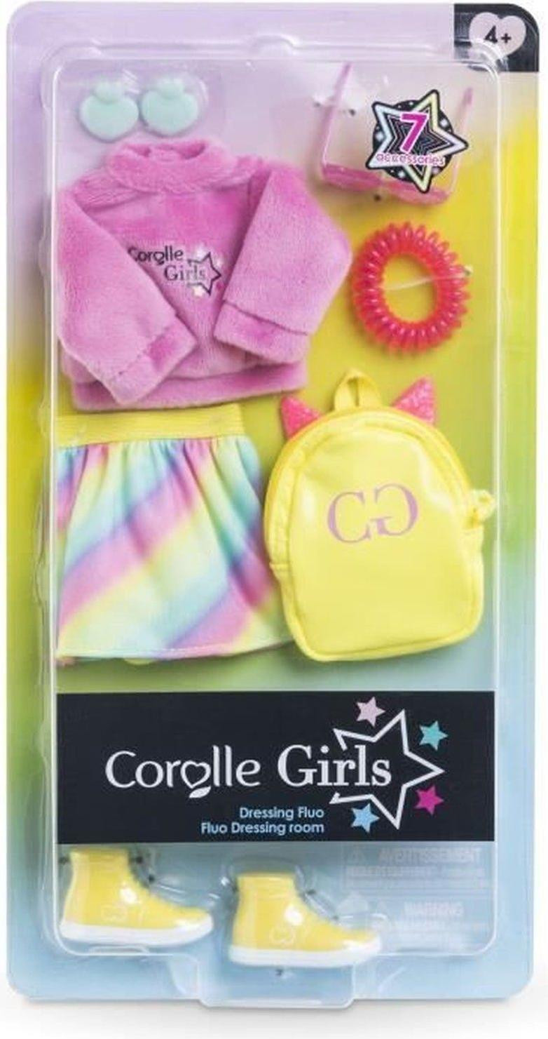 Corolle Fluorescerende kleedkamer met 7 accessoires voor poppen van 28 cm