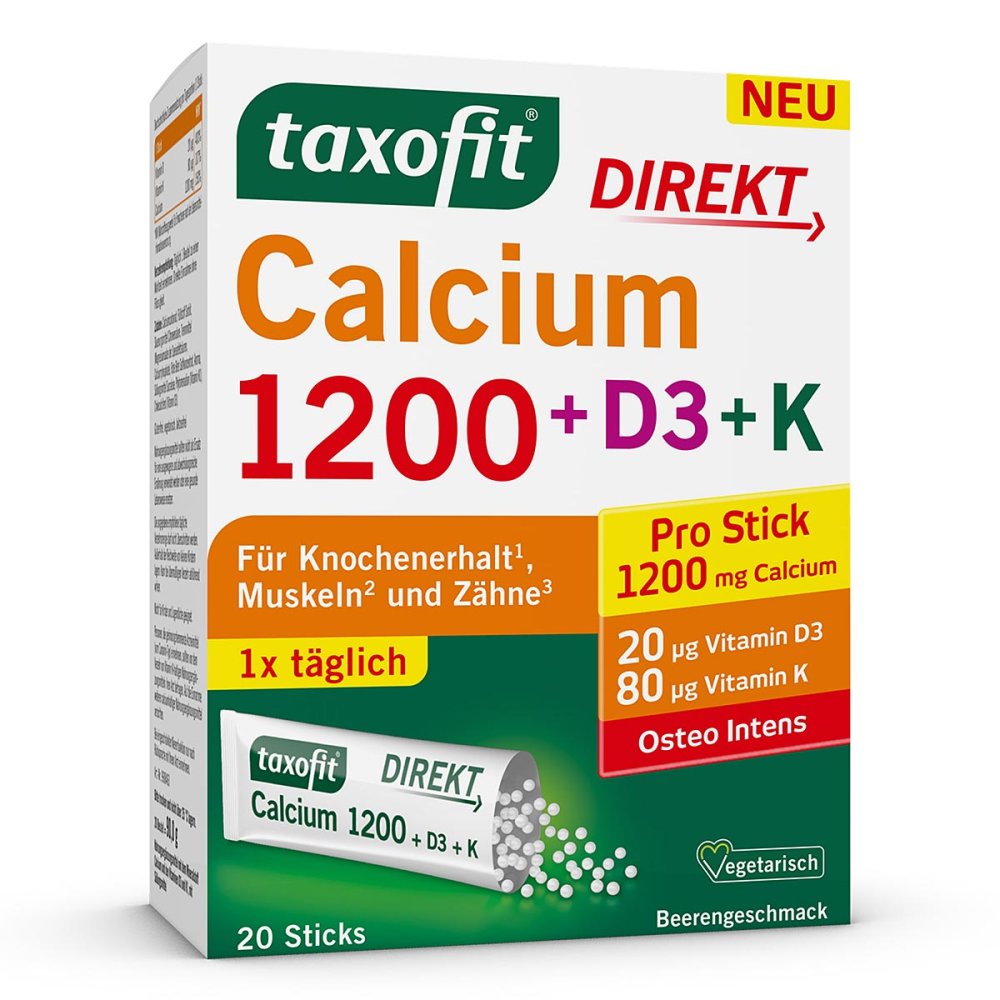 MCM KLOSTERFRAU Vertr. GmbH Taxofit Calcium 1200+D3+k Direkt Sticks 05541232