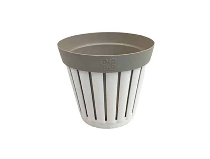 ECOPLAST S.r.l. Kreta wit/taupe vaas d.30, zoals afgebeeld