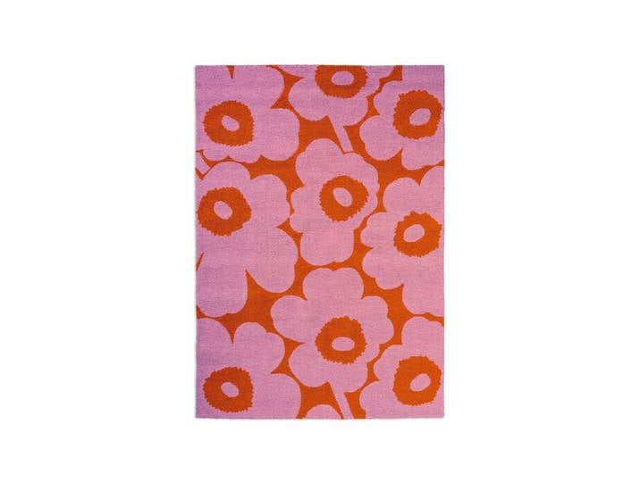 Aussenteppich Marimekko Unikko Brink & Campman rosa, Designer Maija Isola, 160x1.1 cm