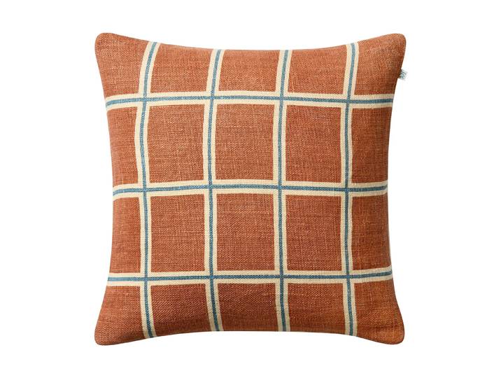 Chhatwal & Jonsson Raha kussenhoes 50x50 cm Apricot orange-heaven blue