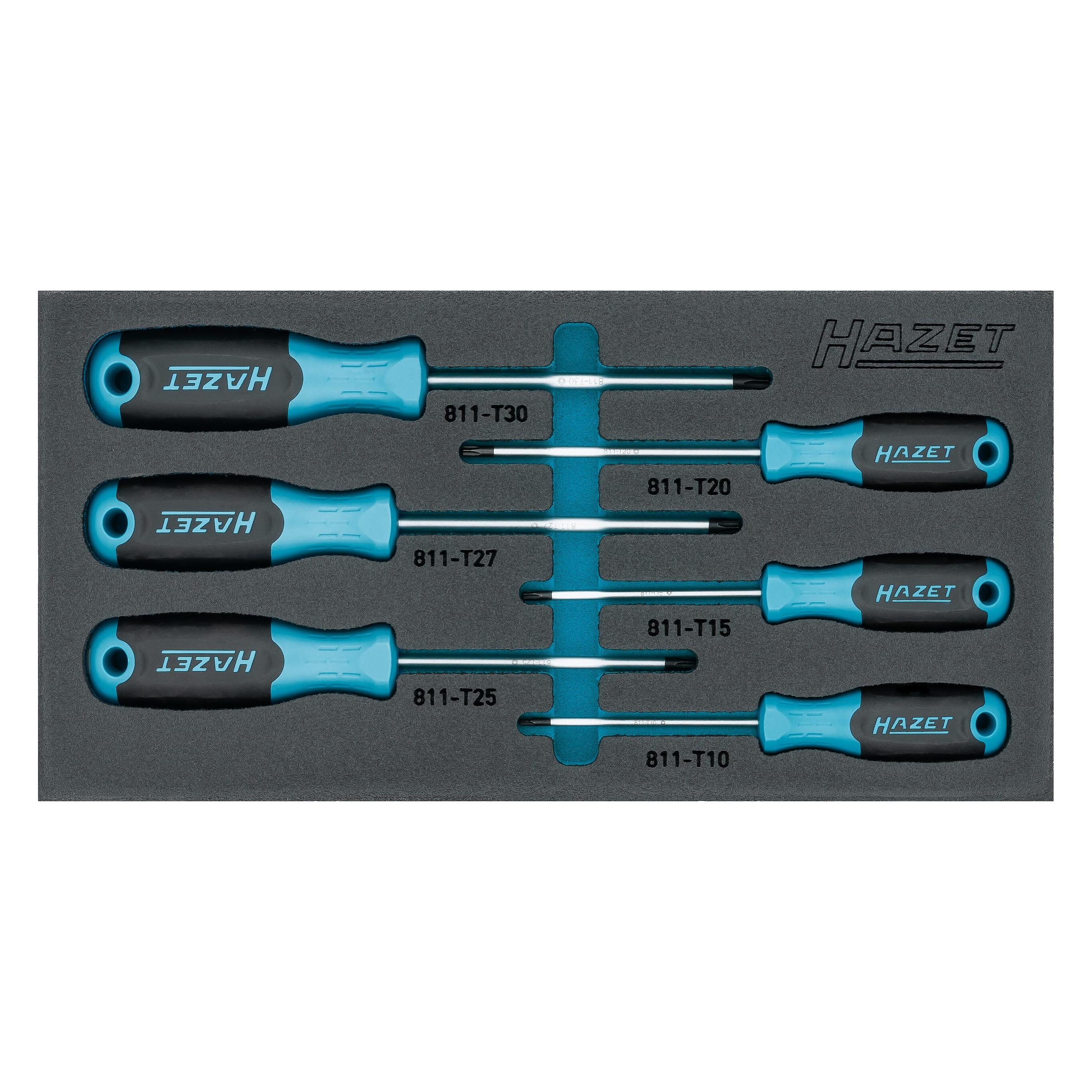 Hazet Schraubendreher Satz TORX 163-266/6N Innen TORX Profil 6-teilig T10 T15 T20 T... (163-266/6N)