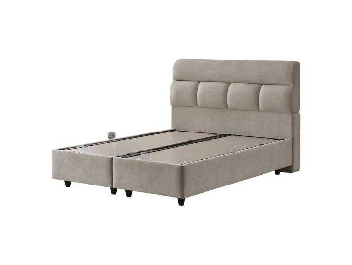 Villa Möbel Boxspringbett Premium Royal (Bett (ohne Matratze), Liegefläche:120x200), Gepolstertes Bett mit Stauraum und ruhiger Schlafzimmerwirkung
