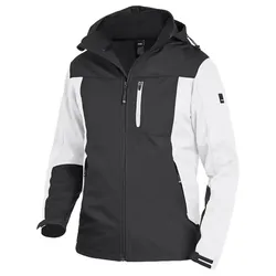 Softshelljacke "JANNIK" - L - weiß/anthrazit