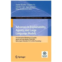 Advances in explainability, agents, and large language models, Fachbücher von Igor Tchappi, Réka Markovich, Yazan Mualla, Davide Liga, Liuwen Yu