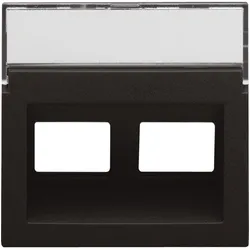 Niko Züblin 124-65400 Abdeckung Daten 2x RJ schräger Ausgang, dark brown coated 12465400