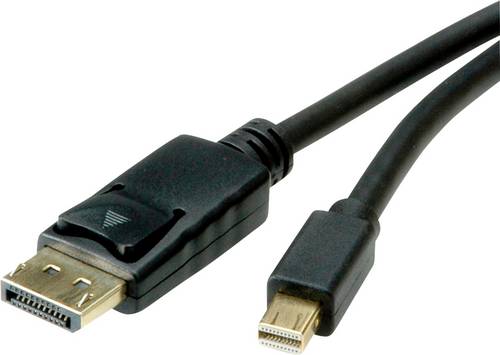 Roline Mini-DisplayPort / DisplayPort Adapterkabel Mini DisplayPort Stecker, DisplayPort Stecker 2.00 m Schwarz 11.04.5815 Geschirmt