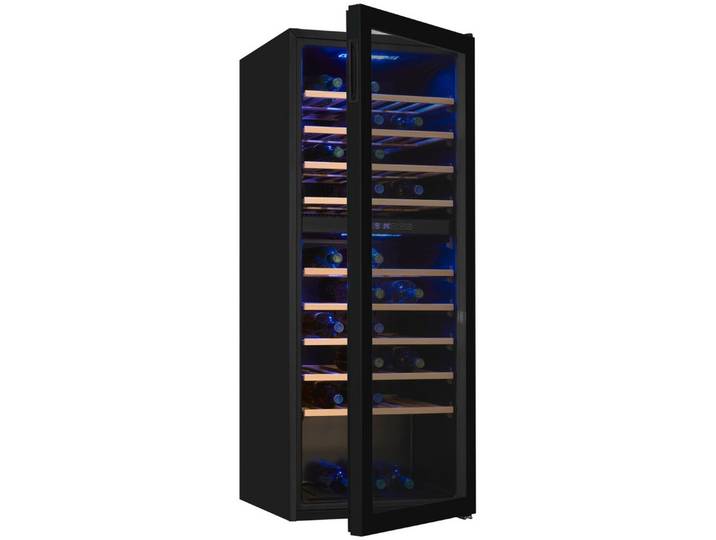 exquisit Weinkühlschrank WS2-78-GTE-160G, für 78 Standardflaschen á 0,75l,Für Weinliebhaber - stilvoll & perfekt temperiert für 78 Flaschen