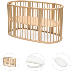 Stokke® Sleepi™ Bundle Sleepi V3 inkl. Matratze und Spannbetttuch, natur