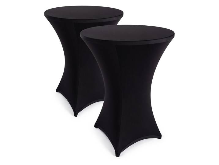 Blumtal Tischhussen für Stehtische 70/75 cm, 5er Set, Schwarz, 70x75 cm, Heimtextilien, Bezüge