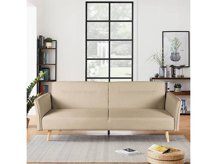 Canapé convertible Asbro Beige/Crème Tissu Radis 220 x 97 x 79cm