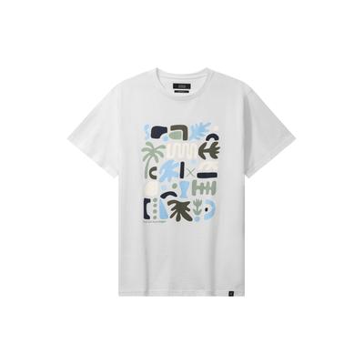 T-Shirt CLEAN CUT COPENHAGEN "Clean Cut Copenhagen Huberto t-shirt", Herren, Gr. XL, weiß, 100% Baumwolle, bedruckt, normal, Rundhals, Shirts T-Shirt