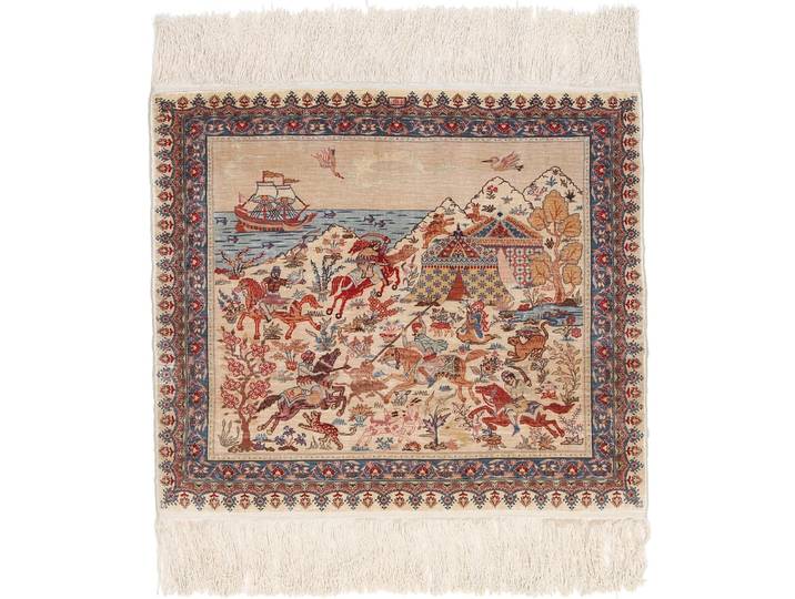 Hereke Seide Teppich 60x69 Handgeknüpft Orientteppich Seide