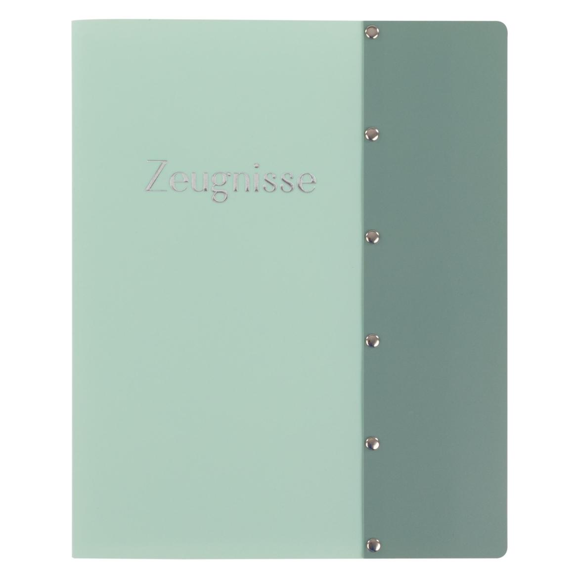 Idena Zeugnismappe Sichtbuch mit 12 Klarsichthüllen 100µ pastell petrol DIN A4 (A4, 1x) (70016981)