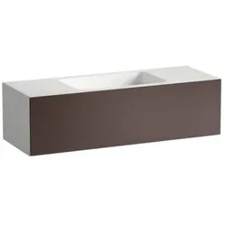 Laufen FOLIO Waschplatz H580FO55231121 1254x450x350 mm, ohne Armaturenbank, ohne Hahnloch, ohne Überlauf, Farbe: Schattenerde