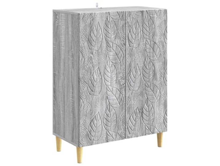 Sideboard Grau Sonoma 66 x 34,5 x 90 cm Holzwerkstoff Mehrere Fächer, kratzfeste Oberfläche, schmutzabweisend, für Wohnzimmer Esszimmer Flur, langlebige Materialien