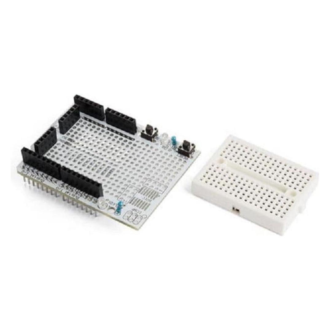 Whadda Board mit Mini-Breadboard für Arduino UNO (WPB201)