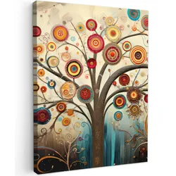 LEINWANDBILD Baum - Baum des Lebens - Farbe Room Decor 30x40 cm