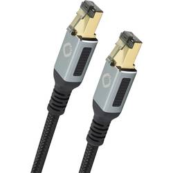 Oehlbach D1C13357 RJ45 Patchkabel CAT 8.1 10.00 m Schwarz vergoldete Steckkontakte, dreifach geschirmt 1 St.