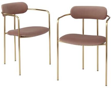 Simple Living Retro Velvet Dining Arm Chair (Set of 2)