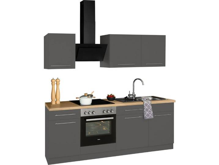 wiho Küchen Küchenzeile Unna, ohne E-Geräte, Breite 220 cm