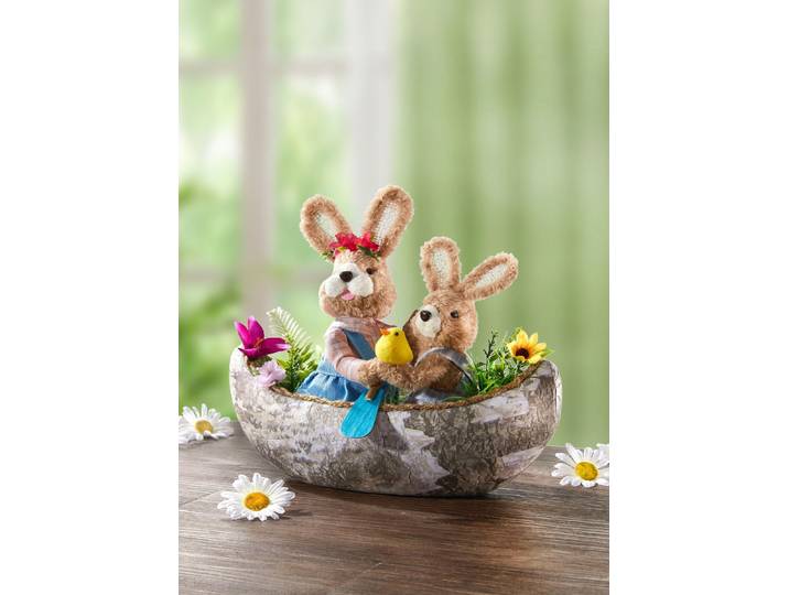 Osterhasen im Boot, Bunt
