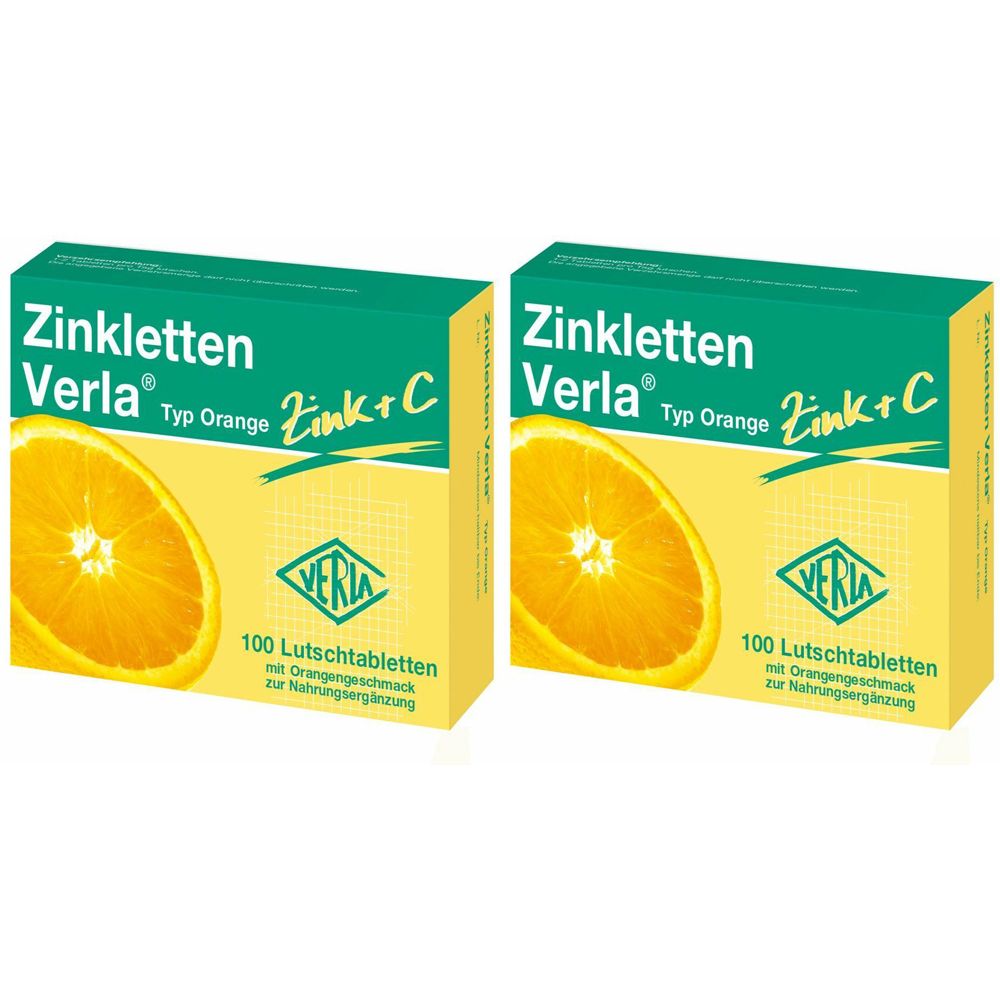 Zinkletten Verla Orange Doppelpack 2x100 St Lutschtabletten