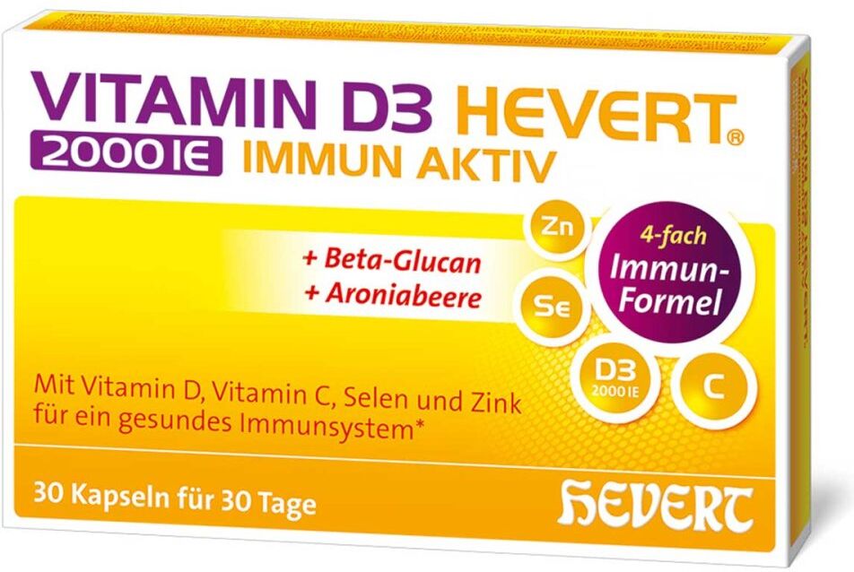 Vitamin D3 Hevert 2000 IE Immun Aktiv Kapseln