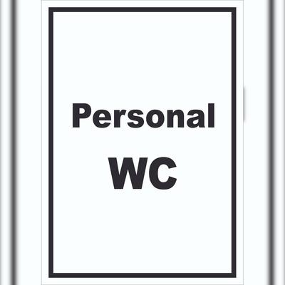 HB-Druck Personal WC Schild mit Text hochkant A0 (841x1189mm)