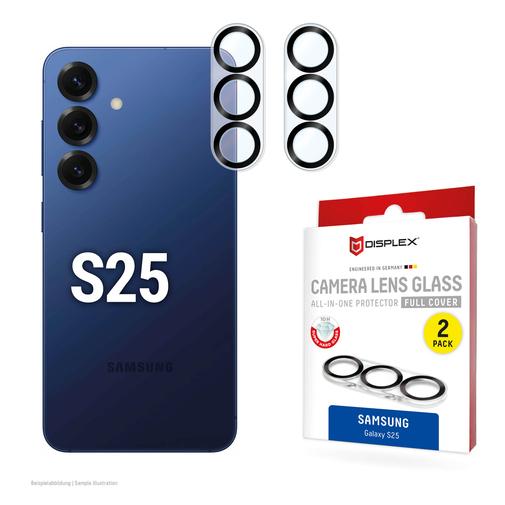 Displex Full Cover Camera Lens Glass, Kamera Schutzglas, Platte, Doppelpack (2 Stk., Samsung Galaxy S25) (02117)