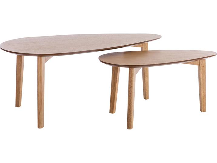Tables basses gigognes scandinaves bois clair chêne (lot de 2) ARTIK