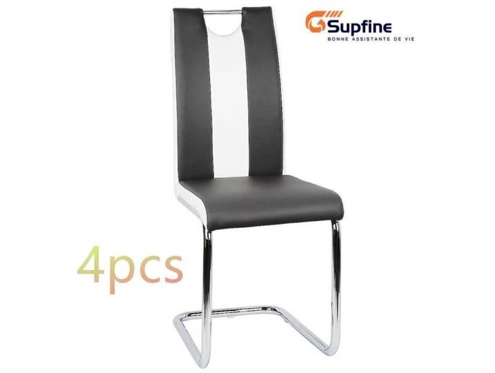 SUPFINE Chaise De Salle À Manger Longévité Barre En Acier Épaissi Matériau De Haute Qualité 4pcs chaises de cuisine