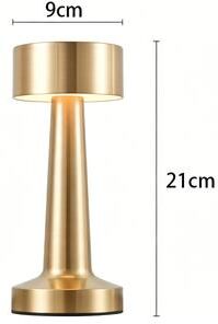 Smart Shopping Spot Luxury Cordless Table Lamp Rechargeable Touch Table Lamp With 3 Level Dimming LED Bedside Light gold