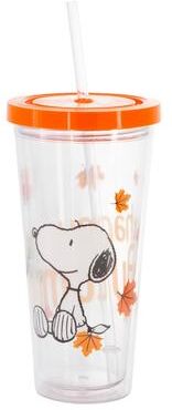 Gibson Homewares Peanuts 'Happy Autumn' 24 Ounce Clear Plastic Tumbler