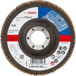 Bosch Fächerschleifscheibe X431 Standard for Metal, gewinkelt - 2608603652