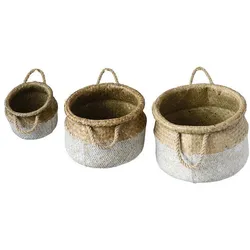 Bloomingville Korb Heather 3er Set, Ø 23-52 cm, Höhe 19-25 cm