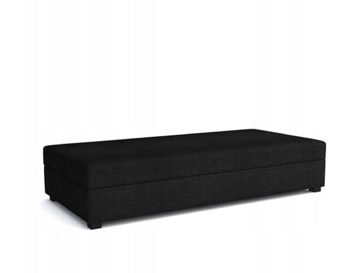 TAPCZANY24 - Boxspringbett Iwo 80x195 cm mit Schaumstoff Matratze Bett mit Matratze, Polsterbett mit Bettkasten, Gepolstertes Einzel Bett, Schlafsofa - Schwarz