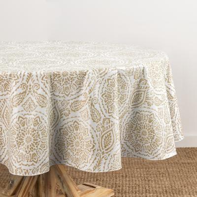Threadmade Savannah Boho Paisley Printed Vinyl Indoor/Outdoor Tablecloth