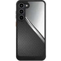 Nivocase Hülle für Samsung Galaxy S23+ Handyhülle NIVOcore Case Schwarz Carbon Metall Stahl (Samsung Galaxy S23+), Smartphone Hülle, Schwarz